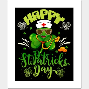 Nurse Shamrock EMT Irish St Patricks Day Nursing Medical Fun Posters and Art